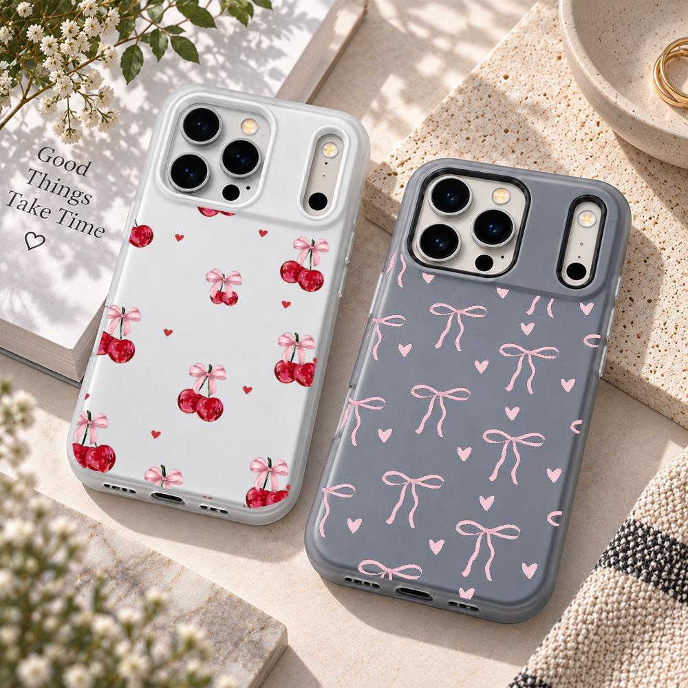 Apple Iphone 15 - Cute Pink Heart Bow Cute Pink